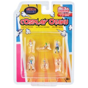 “Cosplay Otaku” 6 piece Diecast Figure Set Limited Edition to 4800 pieces Worldwide for 1/64 Scale Models by American Diorama