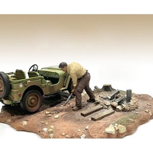 “4X4 Mechanic” Figure 4 for 1/18 Scale Models by American Diorama