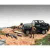 “4X4 Mechanics” 2 Piece Diecast Figure Set 1 for 1/43 Scale Models by American Diorama