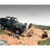 “4X4 Mechanics” 2 Piece Diecast Figure Set 4 for 1/43 Scale Models by American Diorama