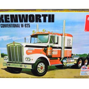 Skill 3 Model Kit Kenworth Conventional W-925 Tractor 1/25 Scale Model by AMT