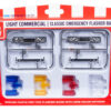 Skill 2 Model Kit Light Commercial Classic Emergency Flasher Bars Set of 10 pieces for 1/25 Scale Model by AMT