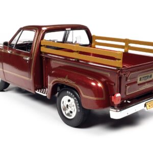 1979 Dodge Warlock II D100 Utiline Pickup Truck Canyon Red Metallic with Graphics 1/18 Diecast Model Car by Auto World