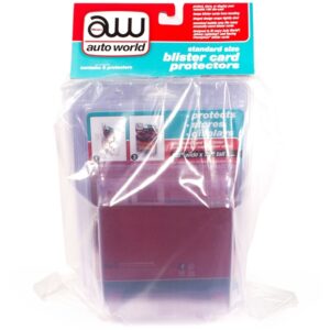 Standard Size 6 Blister Card Protectors for 1/64 Scale Blister Cards by Auto World