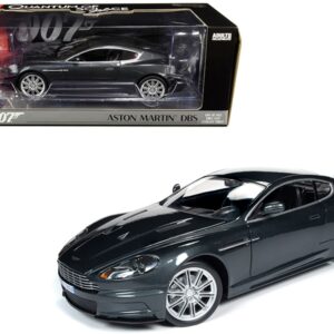 Aston Martin DBS Quantum Silver / Dark Gray Metallic (James Bond 007) “Quantum of Solace” (2008) Movie 1/18 Diecast Model Car by Auto World