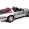 1986 Chevrolet Corvette Convertible Silver Metallic with Pink Interior “Barbie” “Silver Screen Machines” 1/18 Diecast Model Car by Auto World