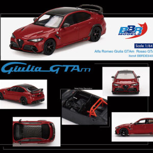 Alfa Romeo Giulia GTAm Rosso GTA Red with Carbon Top 1/64 Diecast Model Car by BBR