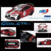 Alfa Romeo Giulia GTAm #99 Rosso GTA Red with Carbon Top and Stripes “Centro Stile” Livery 1/64 Diecast Model Car by BBR