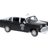 1974 Checker Cab Black and White “Tallahasse” 1/87 (HO) Scale Model Car by Brekina