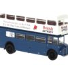 1970 AEC Routemaster Doubledecker Bus Blue and White “British Airways” 1/87 (HO) Scale Model Car by Brekina