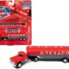 1960 Ford Tanker Truck Red and Gray “Texaco” 1/87 (HO) Scale Model by Classic Metal Works