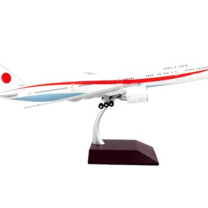 Boeing 777-300ER Commercial Aircraft “Japan Air Self-Defense Force (JASDF)” White with Red Stripes “Gemini 200” Series 1/200 Diecast Model Airplane by GeminiJets