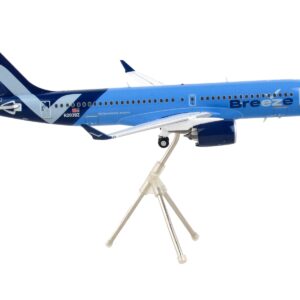 Airbus A220-300 Commercial Aircraft “Breeze Airways” Blue “Gemini 200” Series 1/200 Diecast Model Airplane by GeminiJets