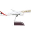 Boeing 777-300ER Commercial Aircraft with Flaps Down “Emirates Airlines – 2023 Livery” White with Striped Tail “Gemini 200” Series 1/200 Diecast Model Airplane by GeminiJets