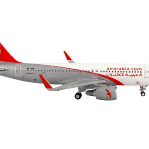 Airbus A320 Commercial Aircraft “Air Arabia” White and Gray with Red Tail 1/400 Diecast Model Airplane by GeminiJets