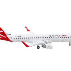 Embraer ERJ-190 Commercial Aircraft “QantasLink” White with Red Tail 1/400 Diecast Model Airplane by GeminiJets