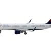 Airbus A321 Commercial Aircraft “Delta Air Lines” (N328DN) White with Red and Blue Tail 1/400 Diecast Model Airplane by GeminiJets