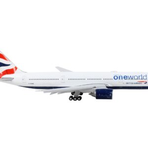 Boeing 777-200ER Commercial Aircraft with Flaps Down “British Airways – OneWorld” White 1/400 Diecast Model Airplane by GeminiJets