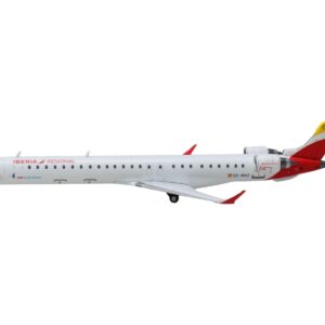 Bombardier CRJ1000 Commercial Aircraft “Iberia Regional” (EC-MVZ) White with Red Tail 1/400 Diecast Model Airplane by GeminiJets