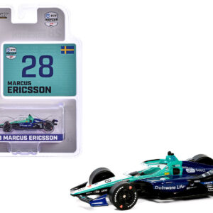 Dallara IndyCar #28 Marcus Ericsson “Delaware Life” Andretti Autosport “NTT IndyCar Series” (2024) 1/64 Diecast Model Car by Greenlight