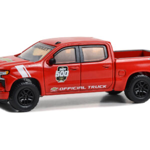 2023 Chevrolet Silverado 1500 Pickup Truck “107th Running of the Indianapolis 500 Official Truck” Red “Hobby Exclusive” Series 1/64 Diecast Model Car by Greenlight