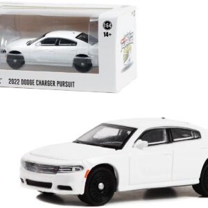 2022 Dodge Charger Pursuit Police Car White “Hot Pursuit” “Hobby Exclusive” Series...