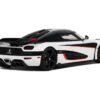 2015 Koenigsegg Agera RS White and Black with Red Interior 1/18 Model Car by GT Spirit