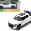 2023 Toyota Tundra TRD 4×4 Pickup Truck White Metallic with Sunroof and Wheel Rack 1/24 Diecast Model Car