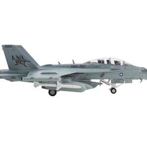 Boeing EA-18G Growler Aircraft “VAQ-142 Gray Wolves USS Gerald R. Ford” (2023) United States Navy “Air Power Series” 1/72 Diecast Model by Hobby Master