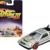 Time Machine (Railroad Version) Brushed Metal “Back to the Future Part III” (1990) Movie Diecast Model Car by Hot Wheels