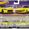 Nissan Z Proto Yellow with Black Top and Nissan Fairlady Z Yellow “Car Culture” Set of 2 Cars Diecast Model Cars by Hot Wheels