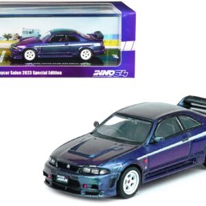 Nissan Skyline GT-R (R33) Nismo 400R RHD (Right Hand Drive) Midnight Purple II Metallic “Hong Kong Toycar Salon 2023 Special Edition” 1/64 Diecast Model Car by Inno Models