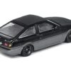 Toyota Corolla AE86 Levin RHD (Right Hand Drive) Black and Gray Metallic 1/64 Diecast Model Car by Inno Models