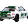 Nissan Skyline 2000 GT-R (KPGC10) #50 RHD (Right Hand Drive) White with Green Stripes “Malaysia Diecast Expo Event Edition” (2023) 1/64 Diecast Model Car by Inno Models