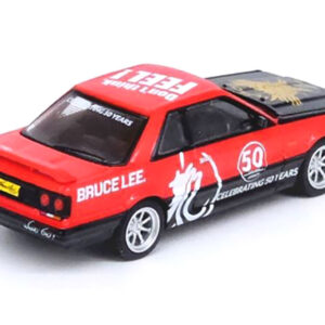 Nissan Skyline GTS-R (R31) RHD (Right Hand Drive) Red with Black Hood “Bruce Lee Legacy 50 Year Anniversary” 1/64 Diecast Model Car by Inno Models