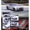 Nissan Skyline GT-R (R34) V-SPEC II RHD (Right Hand Drive) Silver Metallic 1/64 Diecast Model Car by Inno Models