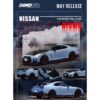 2022 Nissan GT-R (R35) Nismo Special Edition RHD (Right Hand Drive) Stealth Gray with Carbon Top and Hood 1/64 Diecast Model Car by Inno Models