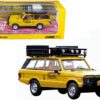 Land Rover Range Rover Classic “Camel Trophy 1982” Yellow with Roof Rack Tool Box and 4 Oil Container Accessories 1/64 Diecast Model Car by Inno Models