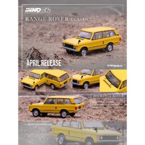 Land Rover “Classic” RHD (Right Hand Drive) Sanglow Yellow 1/64 Diecast Model Car by Inno Models