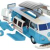 Skill 1 Model Kit Volkswagen Camper Van Blue Snap Together Model by Airfix Quickbuild