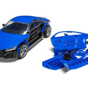 Skill 1 Model Kit Audi TT Coupe Blue Snap Together Snap Together Snap Together Painted Plastic Model Car Kit by Airfix Quickbuild