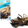 Jeep CJ-5 Mocha Brown Metallic with Golden Eagle Graphics “Classic Gold Collection” Series Limited Edition to 7418 pieces Worldwide 1/64 Diecast Model Car by Johnny Lightning