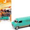 1976 Dodge Tradesman Van Custom Mint Green and Gold with Graphics “Classic Gold Collection” Series Limited Edition to 9718 pieces Worldwide 1/64 Diecast Model Car by Johnny Lightning