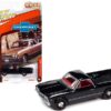 1967 Chevrolet El Camino Tuxedo Black with Red Interior “Classic Gold Collection” Series Limited Edition to 11652 pieces Worldwide 1/64 Diecast Model Car by Johnny Lightning