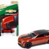 2013 Chevrolet Camaro ZL1 Convertible (Top Up) Inferno Orange Metallic with Black Top “Classic Gold Collection” Series Limited Edition to 10884 pieces Worldwide 1/64 Diecast Model Car by Johnny Lightning