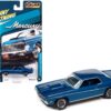 1969 Mercury Cougar Eliminator Bright Blue Metallic with White Stripes “Classic Gold Collection” Series Limited Edition to 12240 pieces Worldwide 1/64 Diecast Model Car by Johnny Lightning