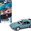 1986 Ford Mustang SVO Light Regatta Blue Metallic with Black Stripes “Classic Gold Collection” Series Limited Edition to 12768 pieces Worldwide 1/64 Diecast Model Car by Johnny Lightning