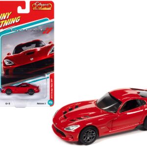 2014 Dodge Viper SRT Adrenaline Red “Classic Gold Collection” Series Limited Edition to 8956 pieces Worldwide 1/64 Diecast Model Car by Johnny Lightning