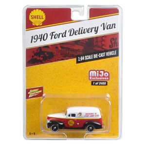 1940 Ford Delivery Van “Shell” 1/64 Diecast Model Car by Johnny Lightning