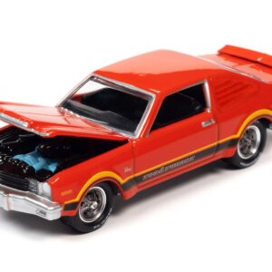 1976 Plymouth Volare Road Runner Spitfire Orange with Stripes “OK Used Cars” Series Limited Edition to 18056 pieces Worldwide 1/64 Diecast Model Car by Johnny Lightning